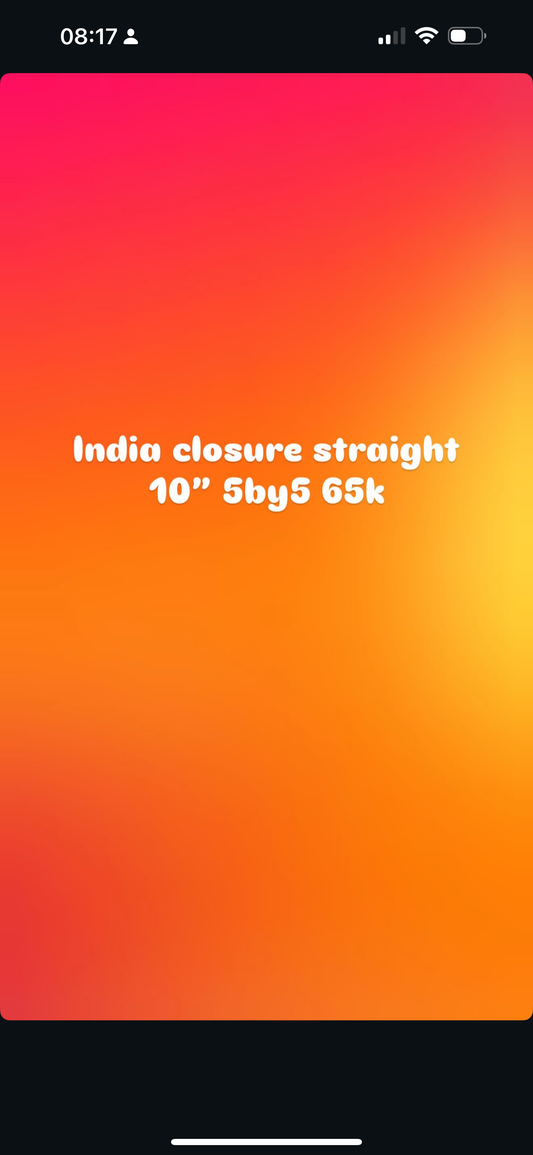 Straight closure 10” 5by5