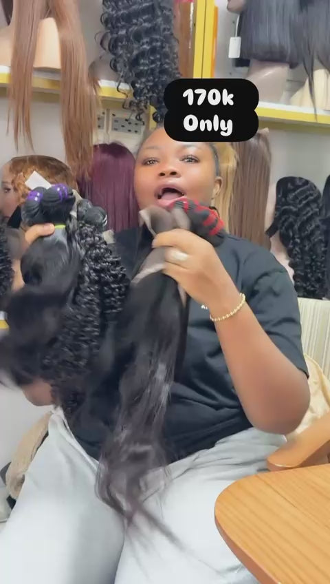 Order A7 Virgin hair 9bundles with two closure one frontal